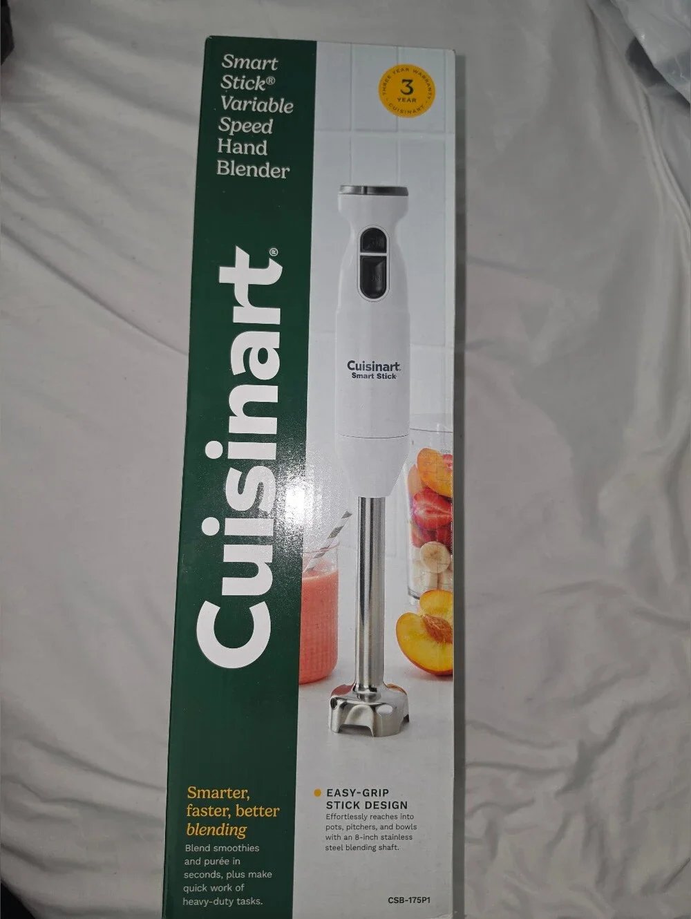 Cuisinart FIRE! NIB! Smart Stick Variable Speed Hand Blender #CSB-175P1. R2S!